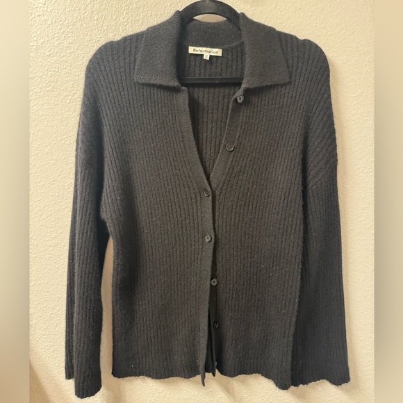 reformation • fantino cashmere collared cardigan - Picture 6 of 7
